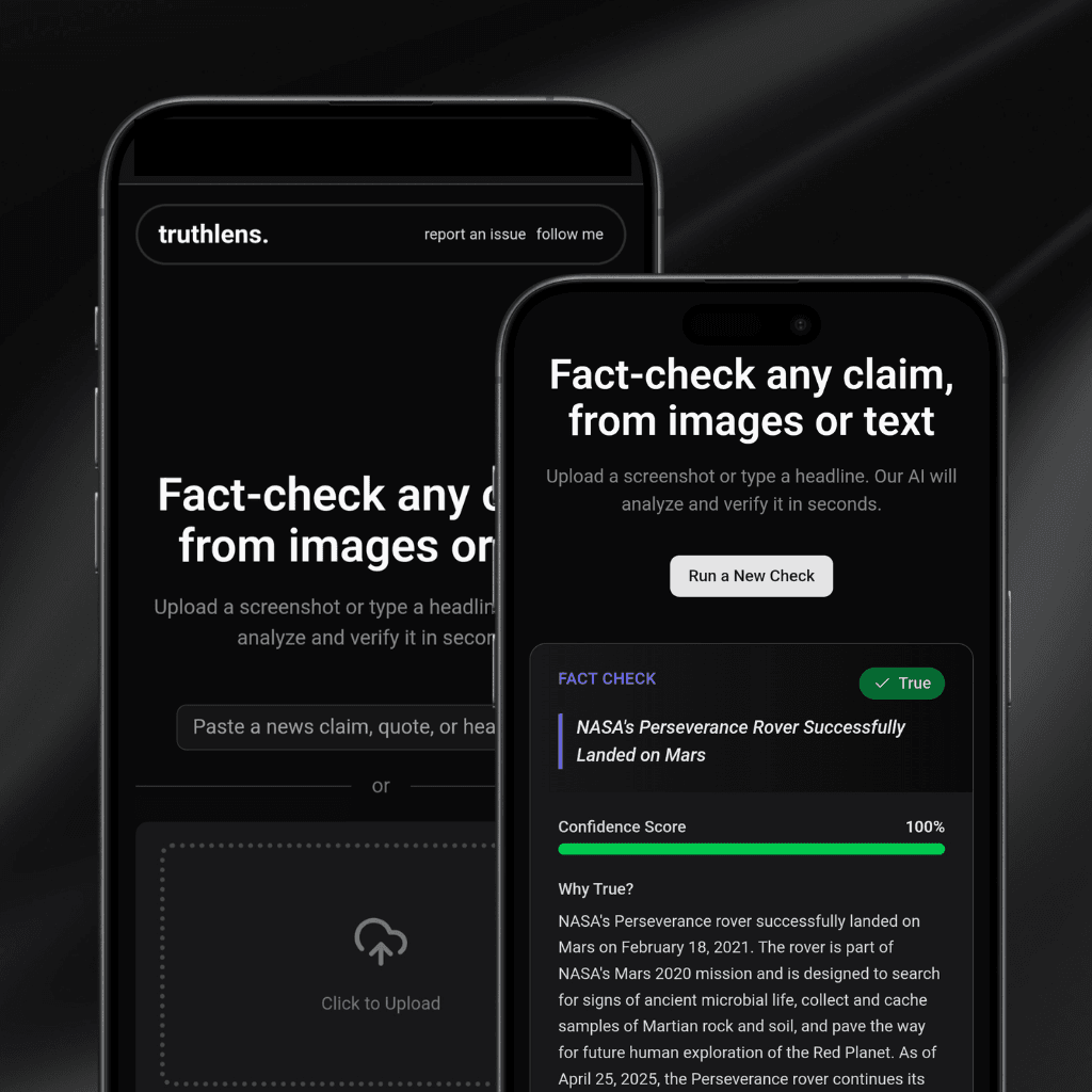 truthlens: AI Fact checking - An AI-powered fact verification tool.
