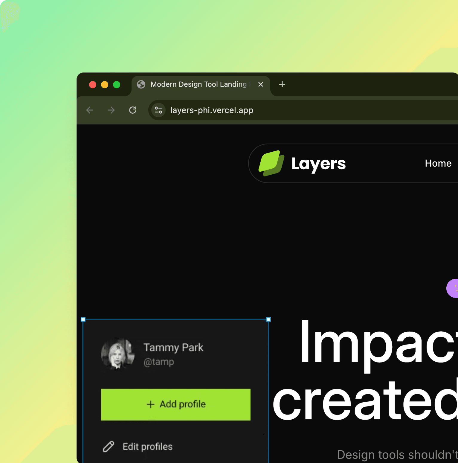 LAYERS: SAAS LANDING PAGE - A modern SaaS landing page concept.